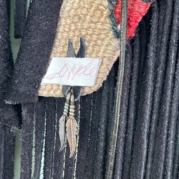 Vintage 1990s S.Hyde For Signature Rugs Of Dallas Wearable Art Suede Leather - Picture 4 of 16